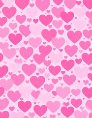 Pink hearts pattern