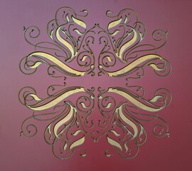 Elemento de diseño decorativo de filigrana. Adorno barroco vintage