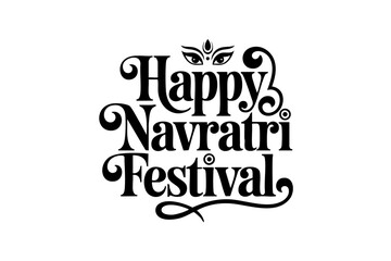 Festive Navratri Typography