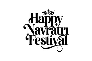 Festive Navratri Typography