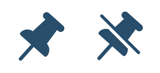 Pin and unpin icons.