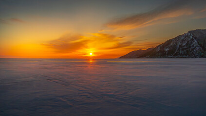 sunset over the sea
