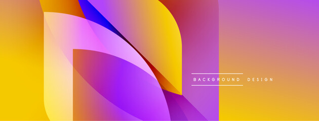 Abstract colorful layers create dynamic visual effect. Gradient shades blend, forming modern design element. Smooth transitions, vibrant hues.