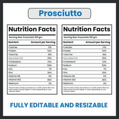 Obraz premium Prosciutto Ham Slice Clipart