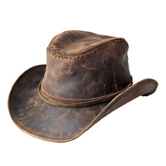 Rugged Weathered Leather Adventurer's Hat Ready for Adventure