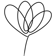 Simple Flower Illustration Isolated