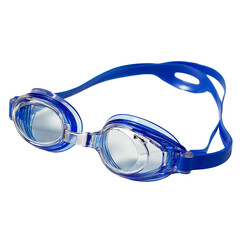 Bright blue swimming goggles for clear underwater vision and eye protection