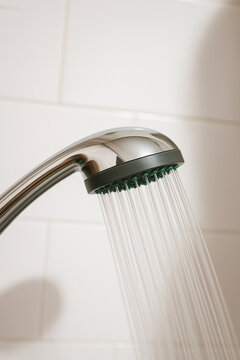 Water flowing into a shower