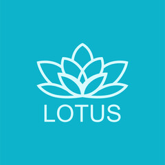 Fototapeta premium Lotus Flower Beauty Wellness Yoga Community Logo Template