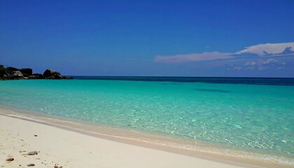 Fototapeta premium Tropical beach with turquoise water.