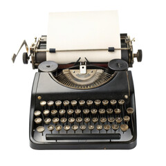 Vintage typewriter with paper sheet inserted