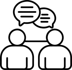 Discuss icon on white background