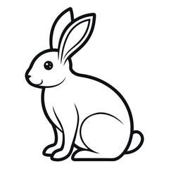 Obraz premium rabbit ,outline isolated on white background