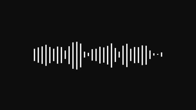 Equalizer icon. Sound wave and vibration icon, vector, silhouette design. Soundwave frequency icon. Digital voice recorder audio wave vector symbol.