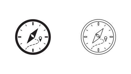 Compass icons with directional markings