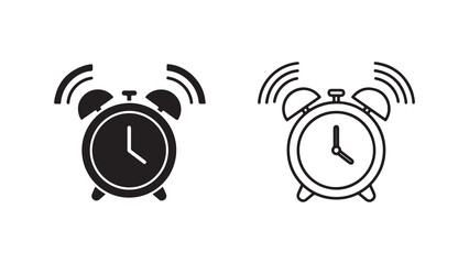 Alarm clock icon with transparent background