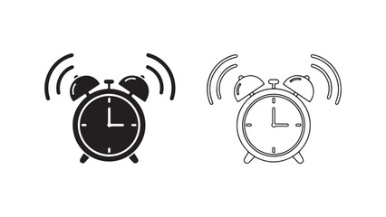 Alarm clock icon with transparent background