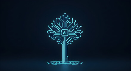 Artificial Intelligence Business Growth Concept Illustration