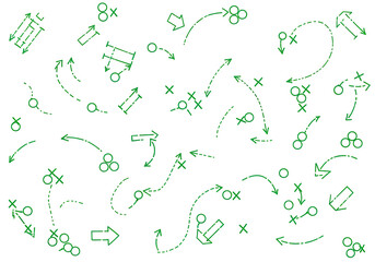 Obraz premium Football play diagram illustration isolated PNG with Transparent Background
