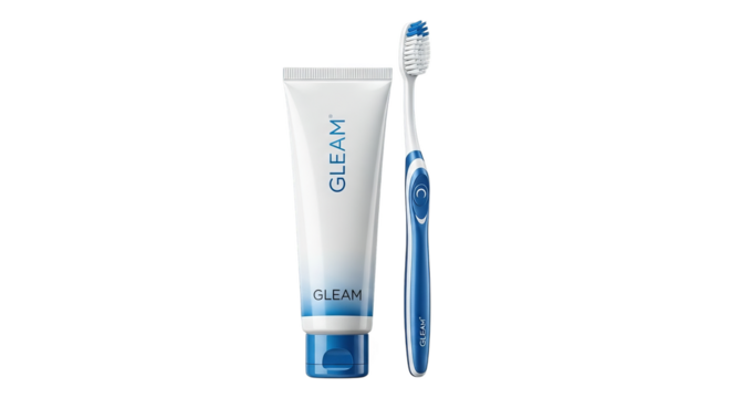 Gleam Toothpaste And Toothbrush Set