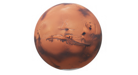 Mars Planet Surface Detailed View With Glitch Effect