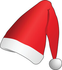 Santa Claus hat vector, Santa hat, Christmas, red hat vector, cap, hat, vector illustration