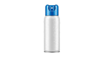 White Spray Can With Blue Cap Condensation