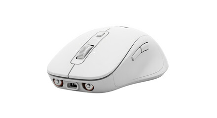 Wireless White Computer Mouse Ergonomic Design