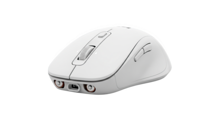 Wireless White Computer Mouse Ergonomic Design