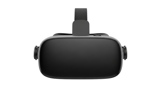 Sleek Black Vr Headset Virtual Reality Glasses