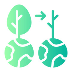 deforestation gradient icon