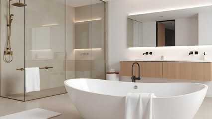 Fototapeta premium The art of modern bathroom space