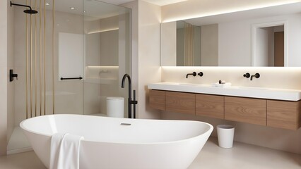 Fototapeta premium The art of modern bathroom space