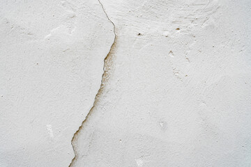 Large Crack on White Wall: Minimal Abstract Background Texture