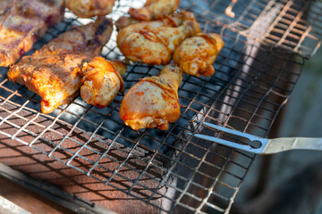 Grilled Chicken on Barbecue