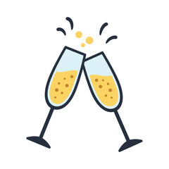 Vector illustration of a decorated Chrismast tree with presents, a festive symbol for the Christmas and New Years holiday season celebration.