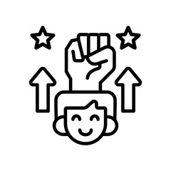 Motivation line icon