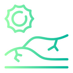 global warming gradient icon