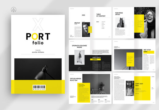 Yellow Portfolio Magazine Template
