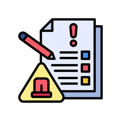Incident Report lineal color icon