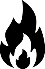 Flame Icons, Flame Vector Icon. Simple flat burning fire silhouette collection. Hot energy symbol for graphic design, Vector Illustration