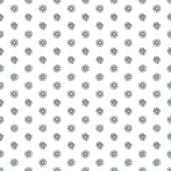 Abstract Daisy Seamless Pattern Collection in Neutral Colors. Set of Two Hand-Drawn Simple Floral Seamless Patterns. Cute Scandinavian Doodle Flower Vector Background for Fabric and Textile. 