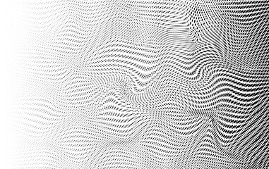 Vector Isolated Grunge Halftone Texture Gradient Twisted Pattern. Abstract design Background. Retro Duotone Overlay Backdrop Element.