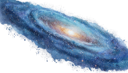 Spiral galaxy, vibrant colors, swirling nebulae