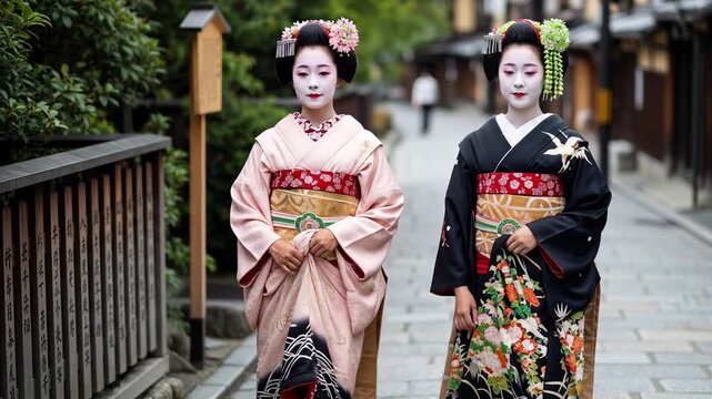 古都を彩る舞妓二人