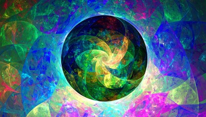 Vibrant abstract swirling patterns