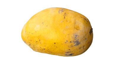 Yellow Mango Isolated on a White Background with Copy Text Space. Tropical Fruit Element for Summer Posters, Health Themes, and Nature-Inspired Designs. PNG File