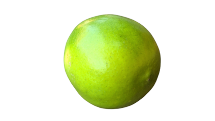 Sweet Lime Isolated on a White Background with Copy Text Space. Citrus Fruit Element for Refreshment Posters, Health Themes, and Nature-Inspired Designs. PNG File