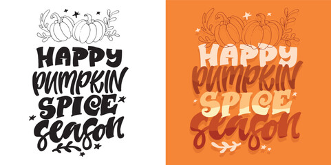 Fall vibes - hand drawn doodle lettering quote. Lettering for t-shirt design, mug print, bag print, clothes fashion. 100% hand drawn vector image.
