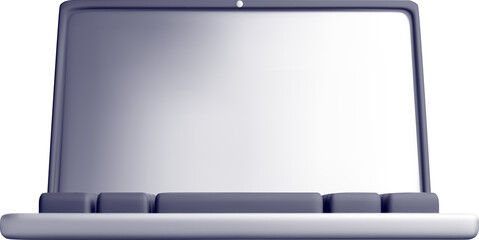 Sleek 3D Laptop Design with Minimalist Aesthetics
